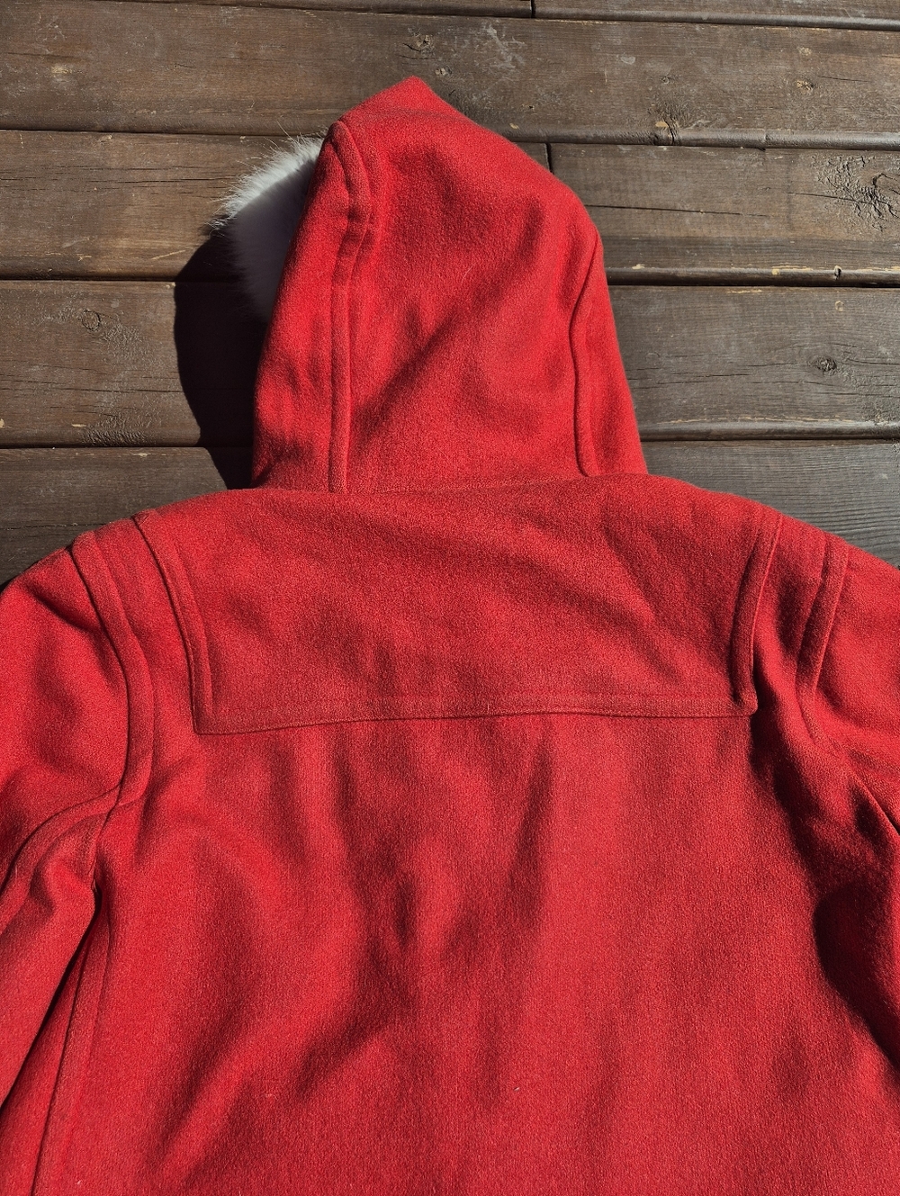 Vintage Red Wool Duffle Coat Size Large - Picture 4 of 13